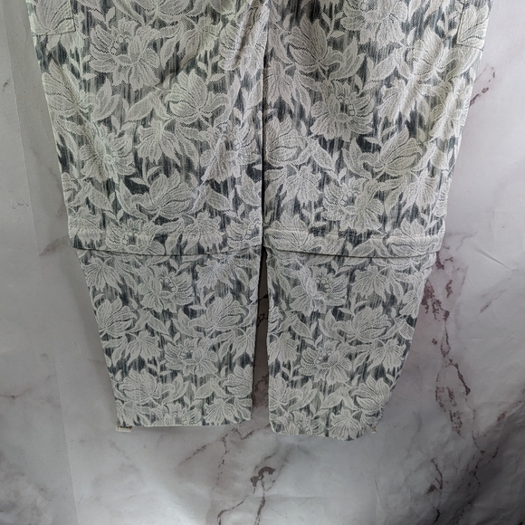 Athleta Pants Womens 16 Trekkie Hike Convertible Ethereal Green Lace Zip Off - Picture 9 of 13